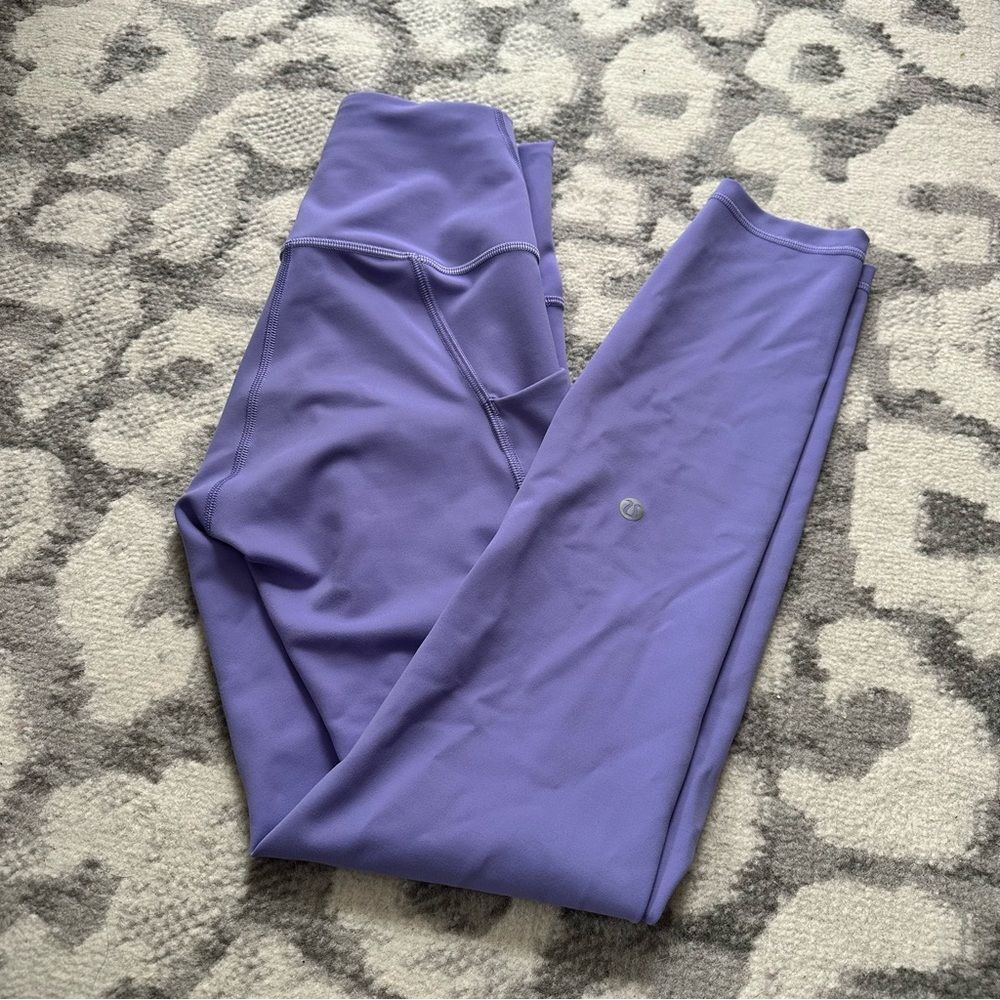 Lululemon Wunder Train HR 25 Tights Pockets Dark Lavender Purple Leggings 4